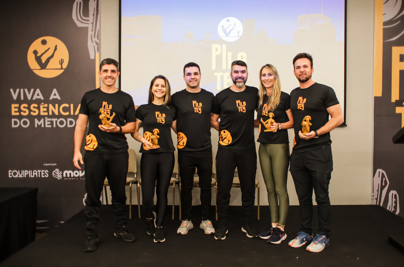 Pilates Nordeste 2022 — palestrantes com troféus